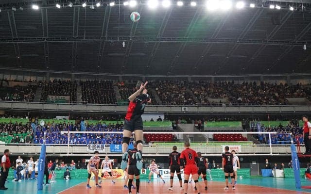 春高バレー　川内商工のスーパー1年生194センチエース田中洸、高橋藍らに匹敵！最高到達点344センチ！！　チームは近江にフルセット勝ち