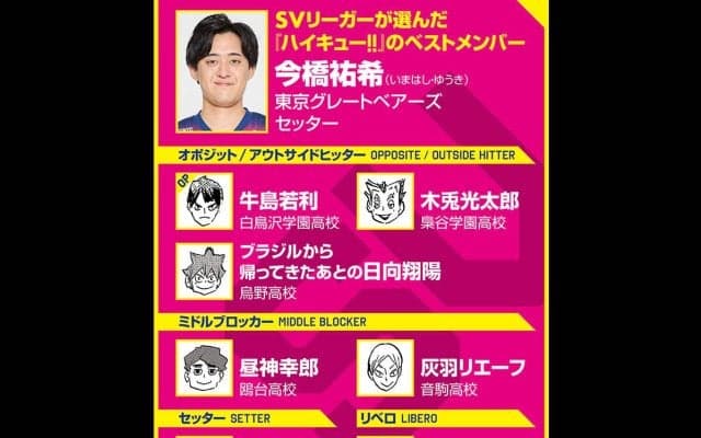 【ハイキュー‼×SVリーグ】今橋祐希がセッターとして共感する、宮侑の「よりいっぱいのモンで支えたんねん」精神