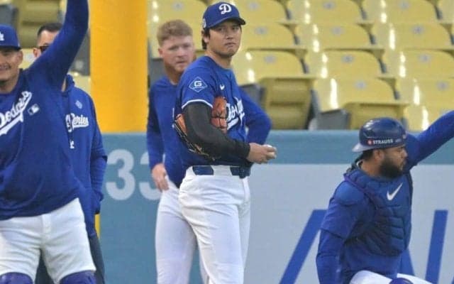 デコピンと登場から数日…ド軍本拠地にまさかの訪問者「大谷を見たかった」　SNS騒然