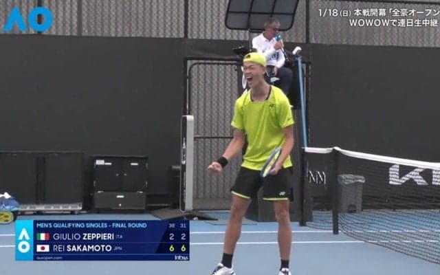 19歳・坂本怜の“侍パフォーマンス”が話題「サムライ・サカモト」「がちすげーな」 全豪OP自身初の本戦進出にファン歓喜