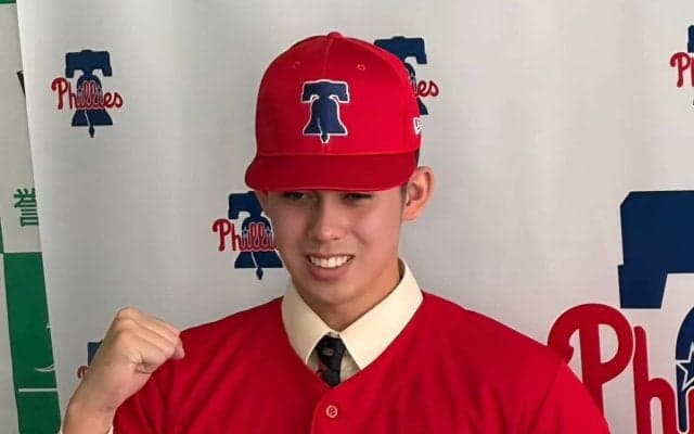 愛知の194センチの大型右腕がフィリーズとのマイナー契約を正式発表！今後はドミニカ開催のキャンプに参加
