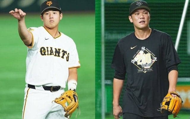 “激変”の巨人ドラ1が「デカイな」　坂本勇人と共演…豪華2ショットにファン感涙「熱すぎる」