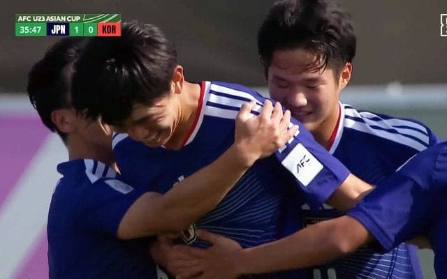 U-23日本代表、アジア杯で韓国との日韓戦に1ー0勝利！史上最多3度目の優勝に向けて2大会連続のファイナル進出