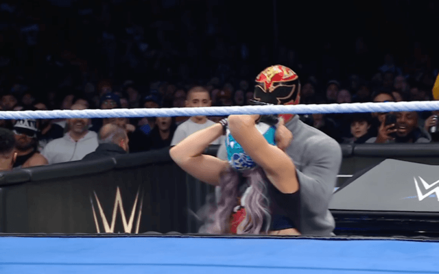 そんなことある？ 覆面レスラー、セコンド美女に“マスク被せ”形成逆転…まさかの行動に悶絶・大混乱「どういう介入だ」