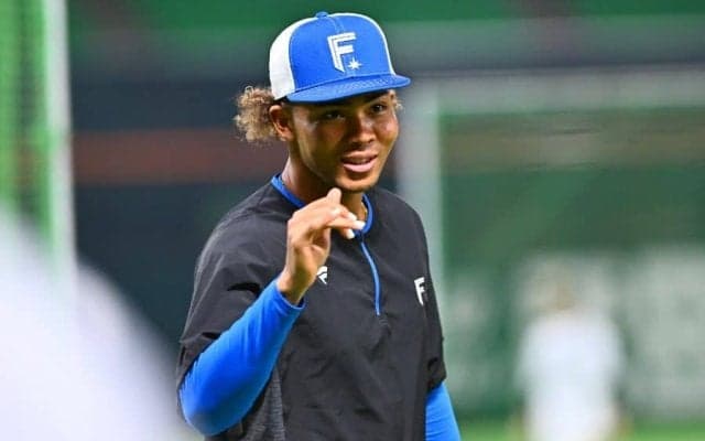 よく見ると…ハム戦士が“特別仕様”「すげえな」　キャンプ直前にまさかの「南国」スタイル