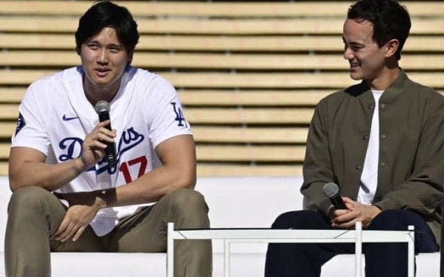 ド軍イベント欠席の由伸は「調子に乗ってる？」　米局の問いに答えた大谷翔平の“いじり”に笑撃「先輩さすがです」