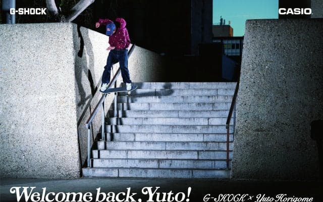 8年ぶりにプロスケートボーダー堀米雄斗がCASIO G-SHOCKとアンバサダー契約を締結！