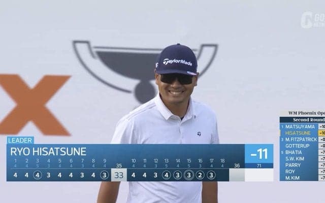 【動画】久常涼がボギーフリー「63」で11アンダー暫定単独トップ浮上　松山英樹も1打差2位に【WMフェニックスオープン2日目】