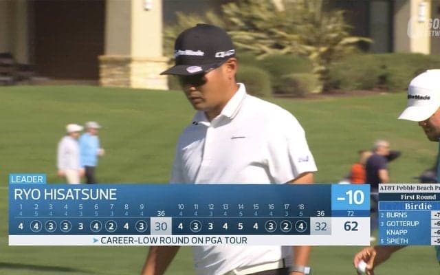 【動画】久常涼がボギーフリー「62」で単独首位発進！松山英樹は3番で12mのバーディパットを決める【AT&Tペブルビーチプロアマ1日目】