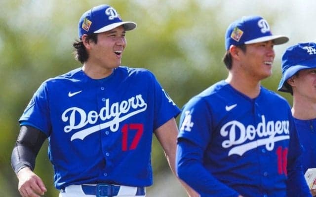 大谷が高笑い…崩れ落ちる由伸　ド軍メディアが捉えた44秒、米釣られ笑い「よく分からないけど」