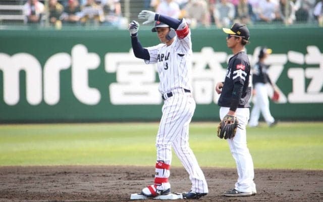 WBC初選出・森下翔太がフェンス直撃二塁打！ソフトバンクドラ1左腕を攻略