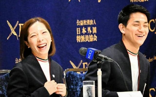 五輪金「りくりゅう」会見で笑いの渦　「ペアに興味持ったら電話を」