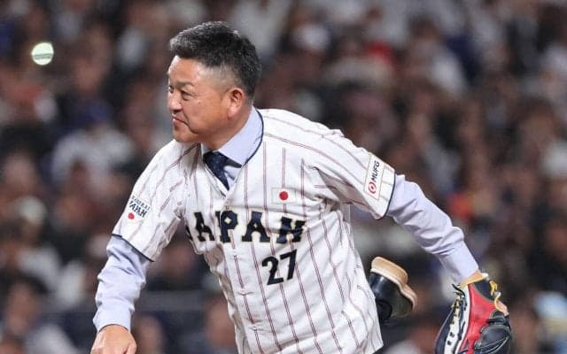 【WBC】元中日監督の谷繁元信氏、日本-中日戦で始球式　背番号27の侍ジャパンユニ姿で登場