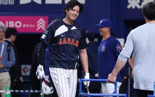 豪快フリー直前…大谷翔平が挨拶した“先輩”　捉えられた再会にネット歓喜「嬉しそう」