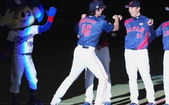 大谷翔平がドアラを“無視”　3年ぶり塩対応に天狗ポーズで怒り…悪ガキ発動に球場爆笑