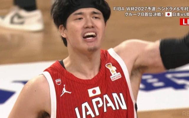 バスケ日本代表、韓国との日韓首位決戦に逆転勝利　激闘を制し混戦グループBの首位堅持　桶谷新体制で初白星　W杯1次予選突破に王手