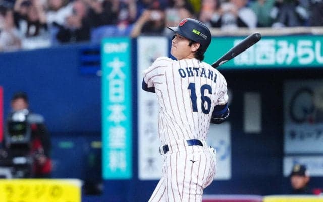 【WBC】大谷翔平の第１打席はオリックス寺西とオール150キロ超え直球勝負の末…左飛に倒れる