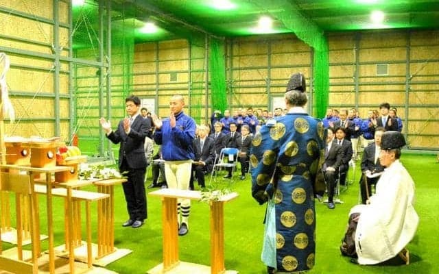 大社高校野球部の新屋内練習場が完成　建設費は全額寄付金