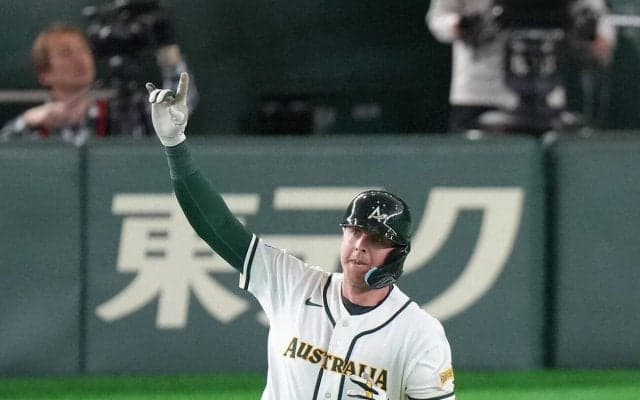 【WBC】オーストラリア、７番パーキンスが先制２ラン　３大会連続出場のベテランが攻撃けん引