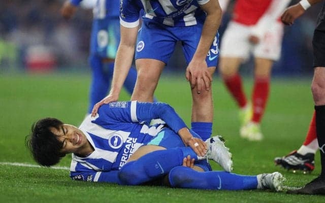 三笘薫が左足首負傷　指揮官「大きなけがだとは思っていません。スキャン結果を待たなければ」