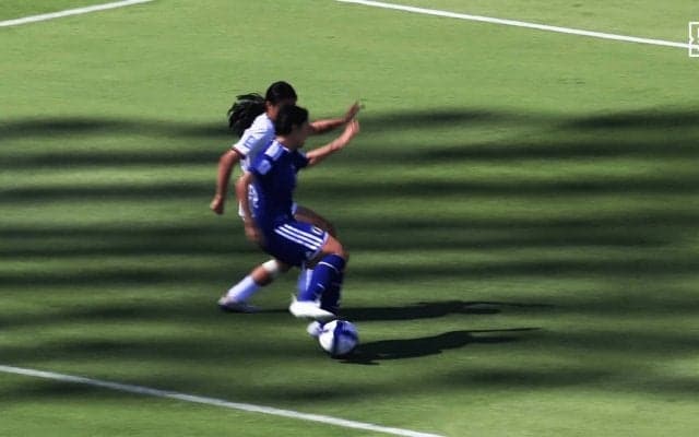 「これは振られる！」なでしこジョーカーの“深すぎる切り返し”にレジェンドDFも感嘆！千葉玲海菜が極上テクで突破した瞬間【女子アジアカップ】