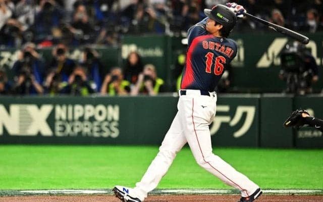 【WBC2026】侍ジャパン、大谷翔平の“188キロ”右翼線二塁打で好機を演出　山本由伸が初回無失点の立ち上がり