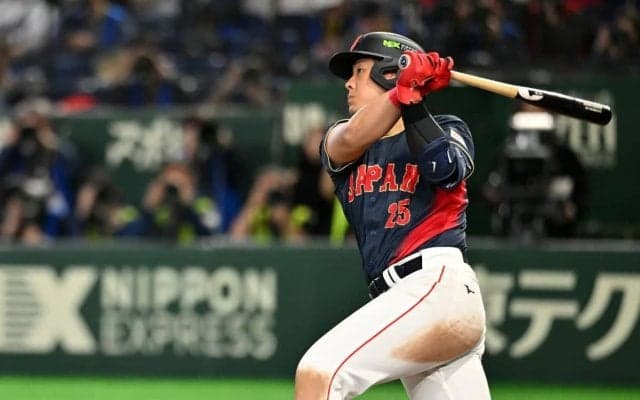 【WBC2026】「岡本和真、タイムリーヒット！」ブルージェイズ公式が現地観戦　“ルーキー”の活躍に熱視線
