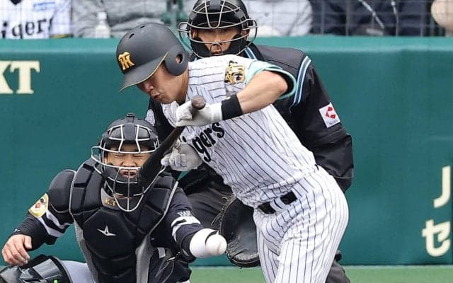 【阪神】伏見寅威が甲子園初先発出場も２打席連続で死球　左ひじ付近、腹部に直撃