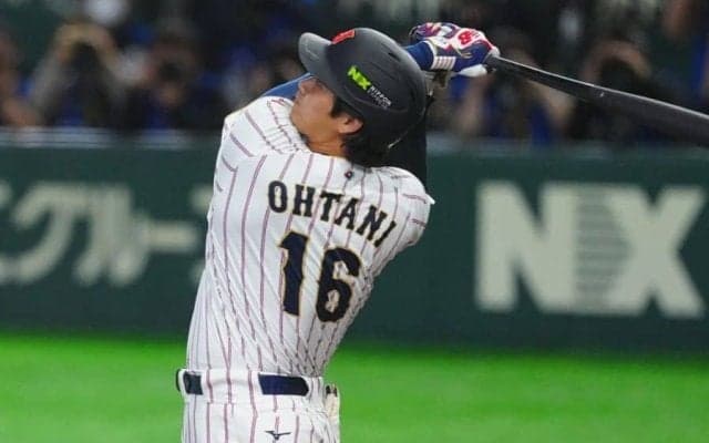 大谷翔平、WBCで2試合連発…韓国戦で特大同点アーチ　確信のバット投げに東京ドーム熱狂