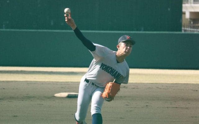 【高校野球】ドラフト候補の横浜・織田翔希３回完全投球　６球団スカウトの前でDH対策問題なし