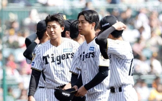 阪神　新入団選手１２人をお披露目　立石ら新人は７人　ルーカスら新助っ人もズラリ　甲子園は拍手と歓声に包まれる