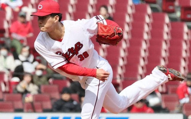 【広島】ドラ５赤木晴哉プロ初先発で大学レジェンドと投げ合い、２回無安打で開幕１軍アピール
