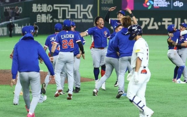 台湾主将、韓国との死闘制し「涙が出た」　連日4万人超の歓声に感謝「東京Dがホームに」