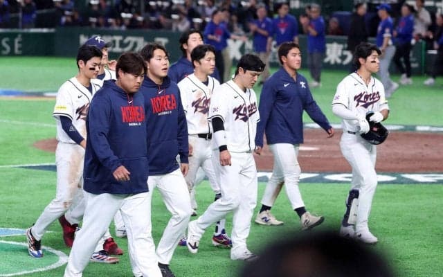 【WBC】韓国の「チャレンジ」要求認められず　クロスプレーでアウトの判定覆らず競り負け