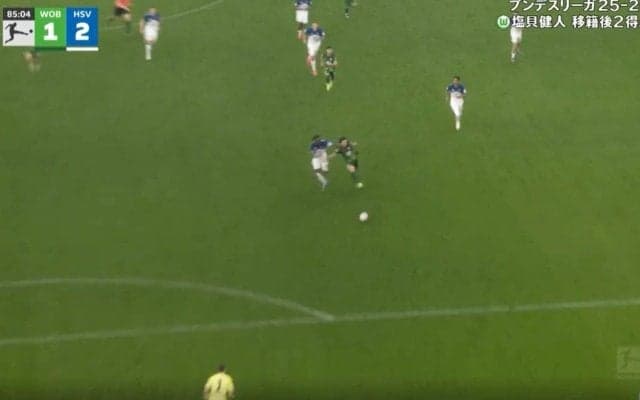 ウソでしょ…！？ 塩貝健人、目を疑う“まさかの光景”「速すぎる」ナイジェリア代表をぶち抜く“驚異のスプリント”に場内騒然「爆発的な加速力だな」