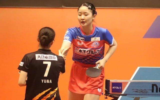 張本美和、シングルス“10戦全勝”達成に「すごくうれしい」　全日本女王で殻を破った17歳エースが意気込み【Tリーグ】
