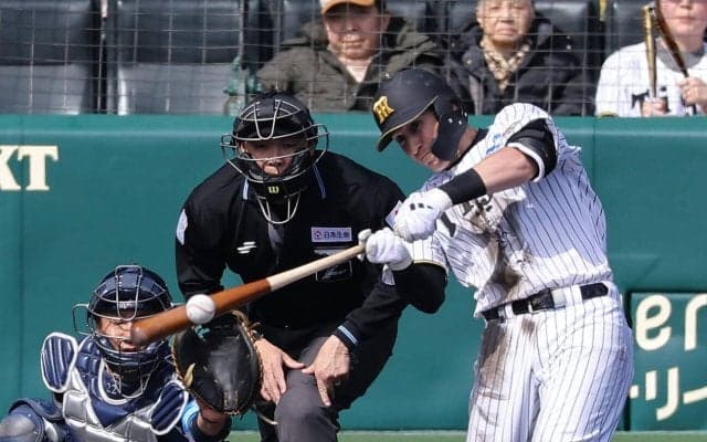 【阪神】新外国人キャム・ディベイニーが本拠地・甲子園で初安打を放った