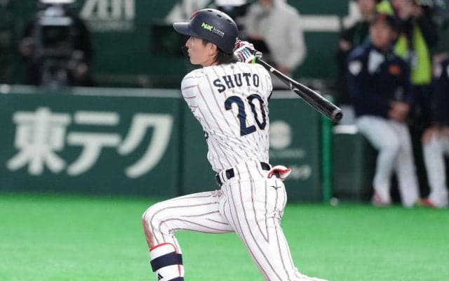 【WBC】今大会４試合目に侍ジャパンのNPB勢が初アーチ！　８回に周東佑京が１発