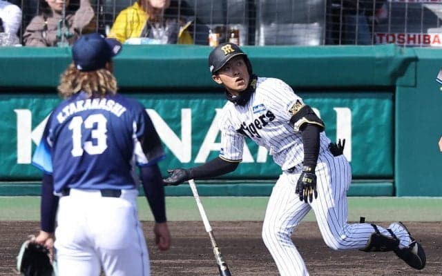 【阪神】中川勇斗が“甲子園１号”　大山助言に１発回答「いい感じに振れた。開幕で試合出たい」