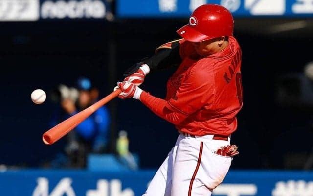 【広島】ドラ３勝田成「自分としても収穫」“技あり”オープン戦１号　２度目猛打賞でアピール