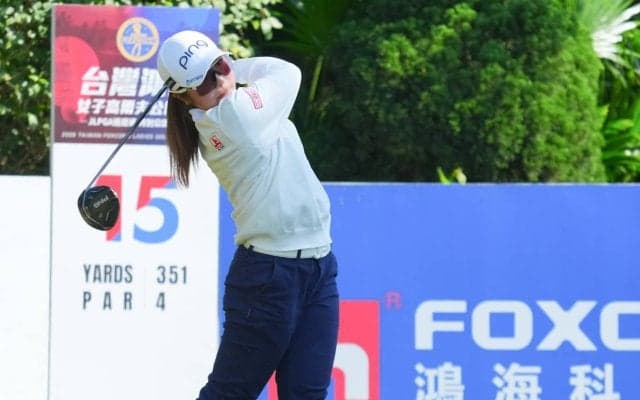 史上初の開幕2連勝へ 女王・佐久間朱莉が単独首位 フィールド唯一のアンダーパー