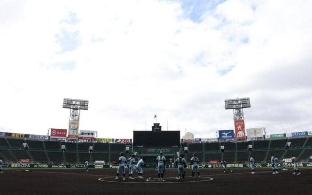 【センバツ】近江のプロ注目右腕、上田健介が甲子園練習「すごくきれい」WBC「全く見てない」