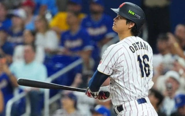 大谷翔平、同点追いつく130m先頭打者弾　WBC4号は日本人最多タイ…外野諦めの豪快弾