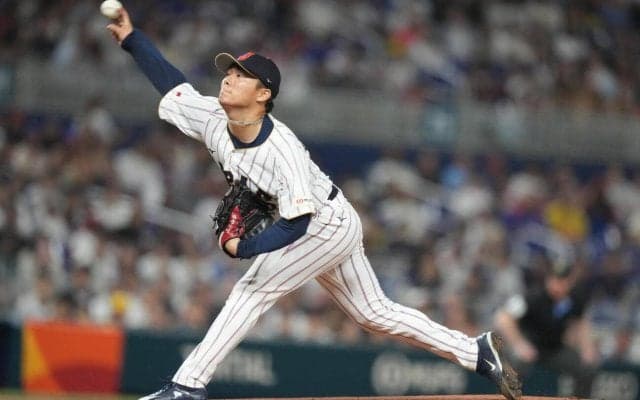 【WBC】山本由伸、３回も先頭打者に二塁打…後続断ち初めてスコアボードに「０」刻む