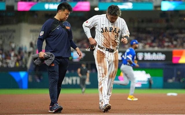 鈴木誠也は右膝の違和感…大会発表　初回に二盗試みて負傷→守備から交代、侍Jに激震