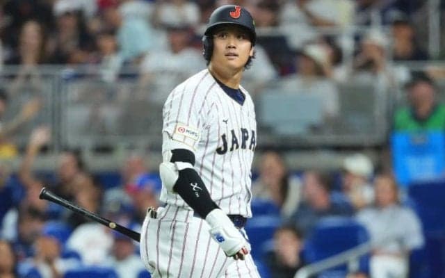 侍J、7回にリクエスト権が消滅　大谷翔平が打撃妨害を主張も…認められず三振に