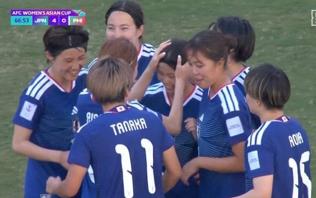 なでしこジャパン、10大会連続10回目のW杯出場決定！女子アジアカップ準決勝で松窪真心の代表初ゴールも生まれフィリピン代表に7－0完勝  準決勝は日韓戦