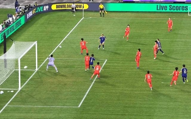 「えっ？入ったの？」なでしこ浜野まいか、日韓戦で衝撃スーパーゴール！まさかの角度から“ニア上ズドン”に韓国選手も唖然「すごいところ決めたな」