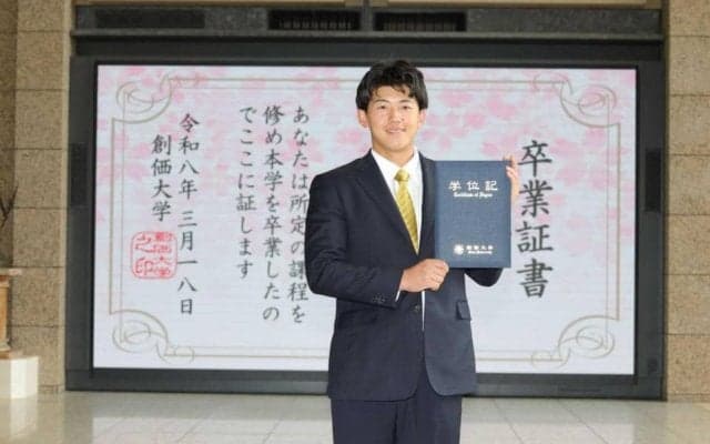 阪神・ドラ１立石　森下に聞きたい“勝負強さの極意”　「早く１軍に上がれるように」創価大卒業で決意新た