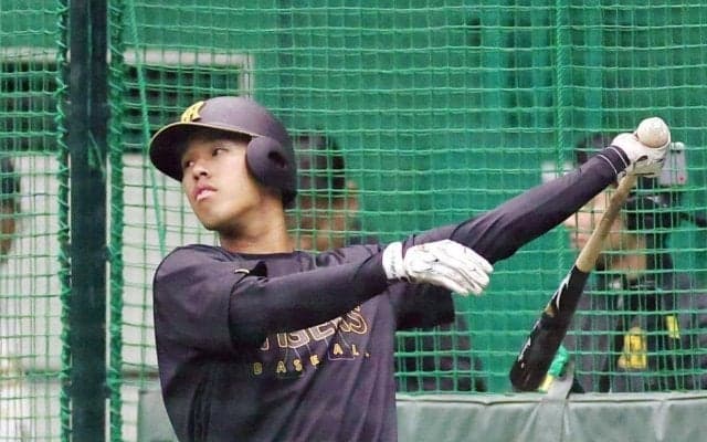 阪神・ドラ３岡城　開幕１軍へ「自分を知る」　打撃手応えも「後ろに飛んでいくファウルが増えた」自己分析